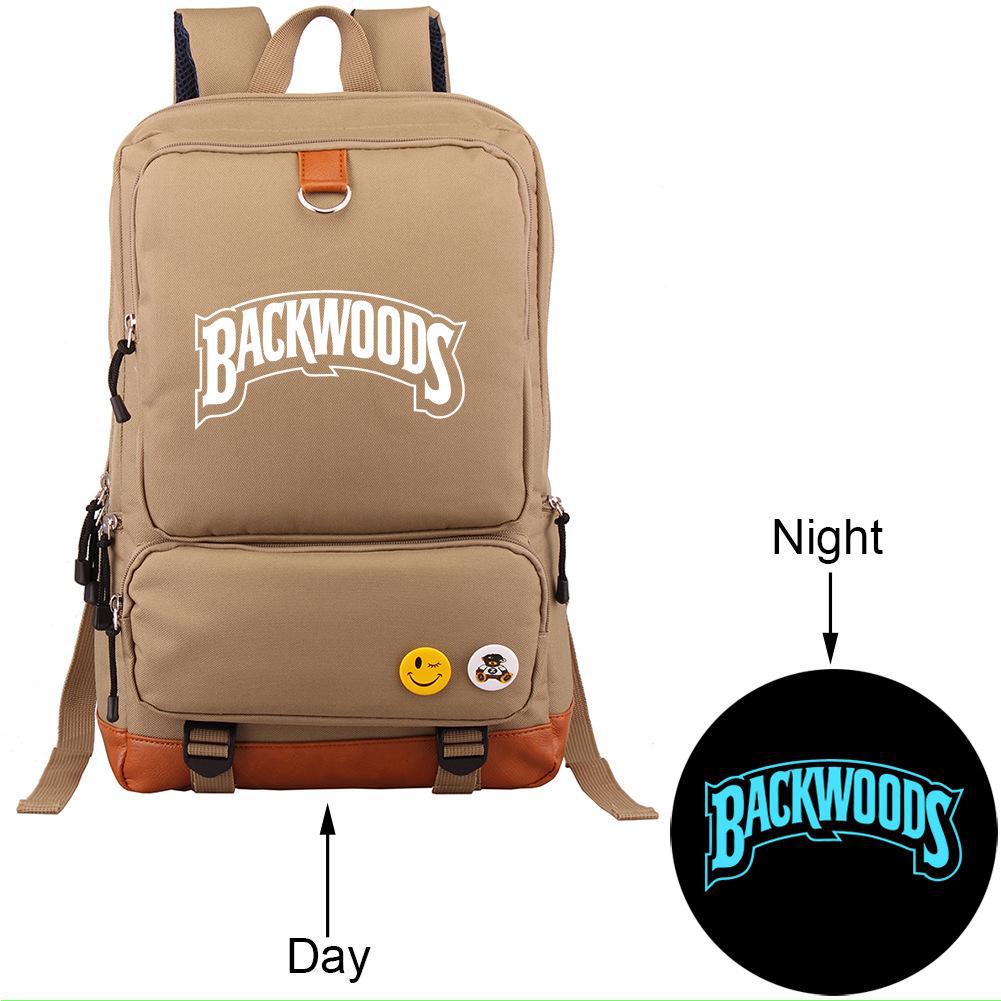 Backwoods Luminous Backpack Student Schoolbag Large Capacity Travel Bag Computer Bag