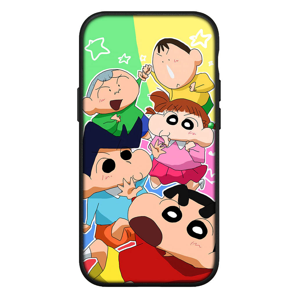 Чехол для iPhone 16 15 Xiaomi Redmi Note 14 13 12 11 Pro Max X 8 16e Samsung Galaxy S25 S24 S23 Moto OPPO Huawei Crayon Shin Chan Shinchan Чехол для телефона