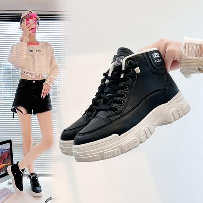 Женские кроссовки на платформе 5 см, повседневные, для отдыха на открытом воздухе, простой дизайн, для скейтбординга, удобные кроссовки на шнуровке, спортивная обувь для бега, женская