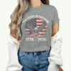 Unisexs American Vintage 17762026 Tshirt 250 Years Of Freedom Print Casual Tshirts Short Sleeve Tops
