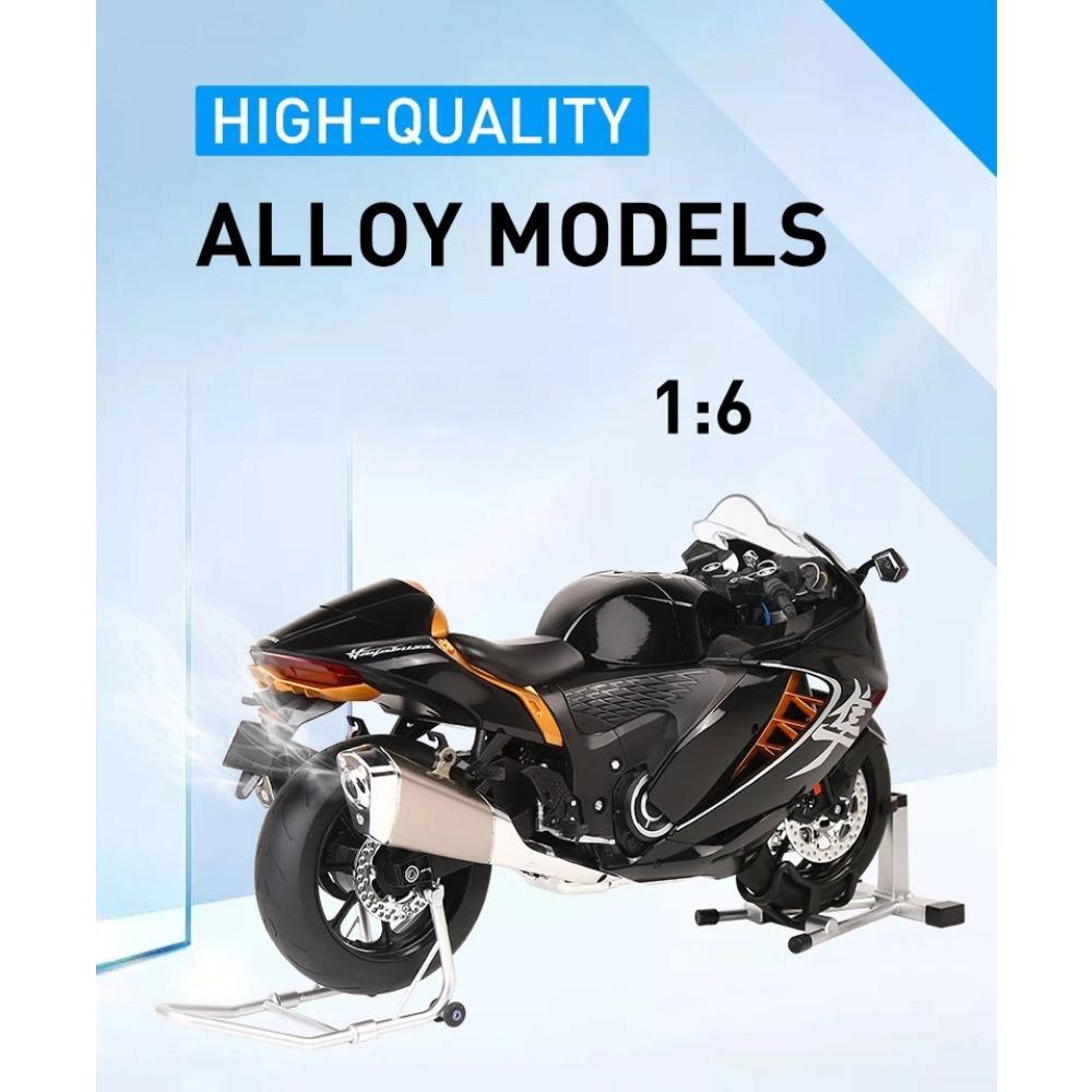 Спрей 1/6 SUZUKI HAYABUSA GSX-1300R Литой Мотоцикл из Сплава Коллекция Хобби Высокая Симуляция Украшение для Дома Мальчик