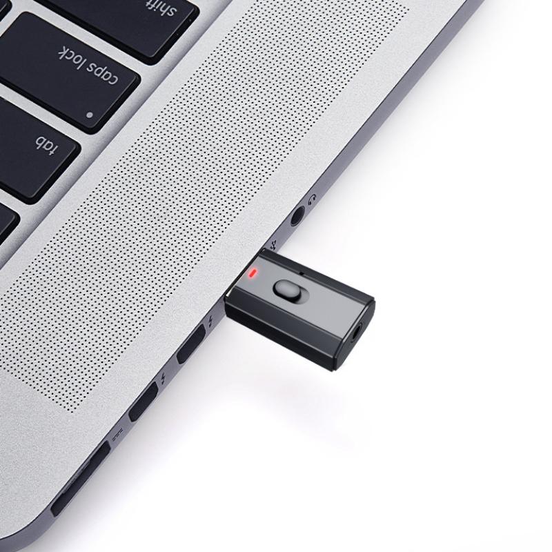 Bluetooth-адаптер 5.0 USB Беспроводной Bluetooth-передатчик Приемник Музыка Аудио для ПК ТВ Автомобиля Громкая связь 3,5 мм AUX-адаптер