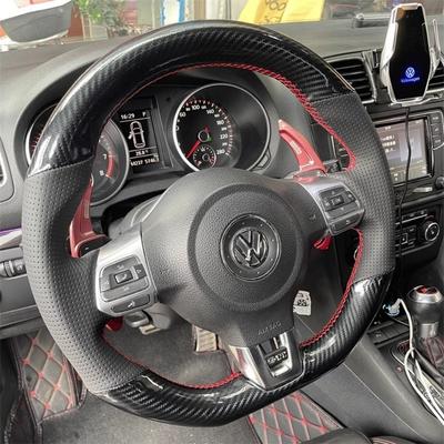 Чехол на руль автомобиля своими руками из углеродного волокна и кожи для Volkswagen Golf 6 GTI MK6 VW Polo GTI Scirocco R Passat CC R-Line 2010