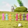 Colorful Wooden Fence Cute Vivid Mini Ornament Landscaping Wood Fence for Succulents Potted Flowers