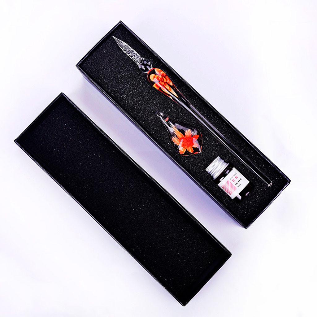 Хрустальное стекло Dip Pen Цветное стекло Pen Creative Business Office Pen Gift