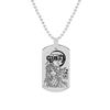 Anime Demon Slayer Stainless Steel Dog Tag Necklace Tanjiro Zenitsu Giyu Inosuke Pattern Color Print Jewelry for Fans