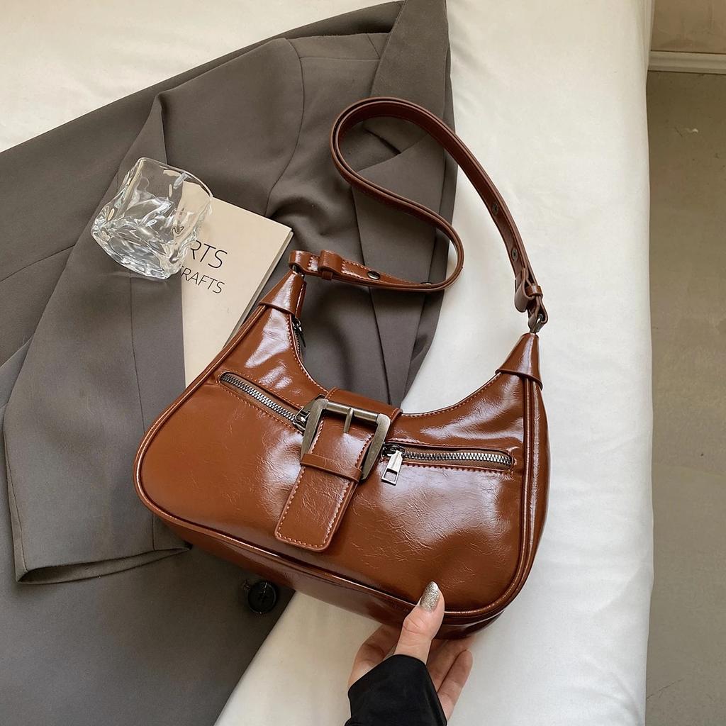 2024 Зимний поясной дизайн Y2K ретро-дизайн маленькая сумка через плечо из искусственной кожи женские модные сумки новая трендовая сумка через плечо