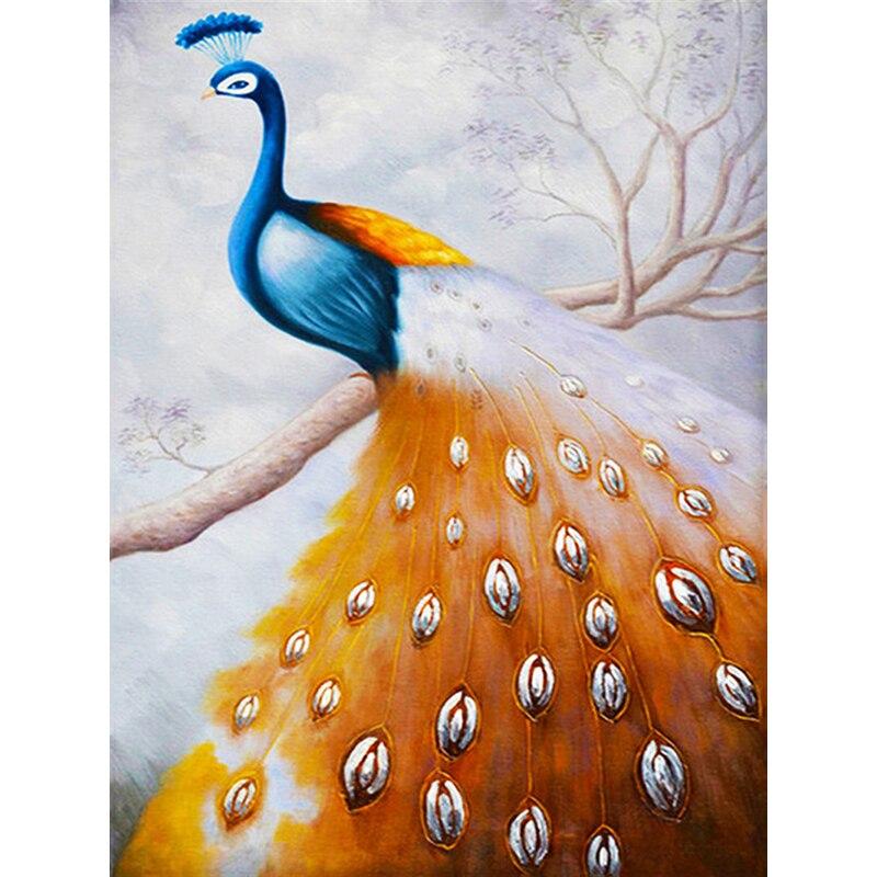 Новый 5D DIY алмазная живопись Павлин Алмазная вышивка цветок животное вышивка крестиком полная квадратная круглая дрель ремесла домашний декор подарок
