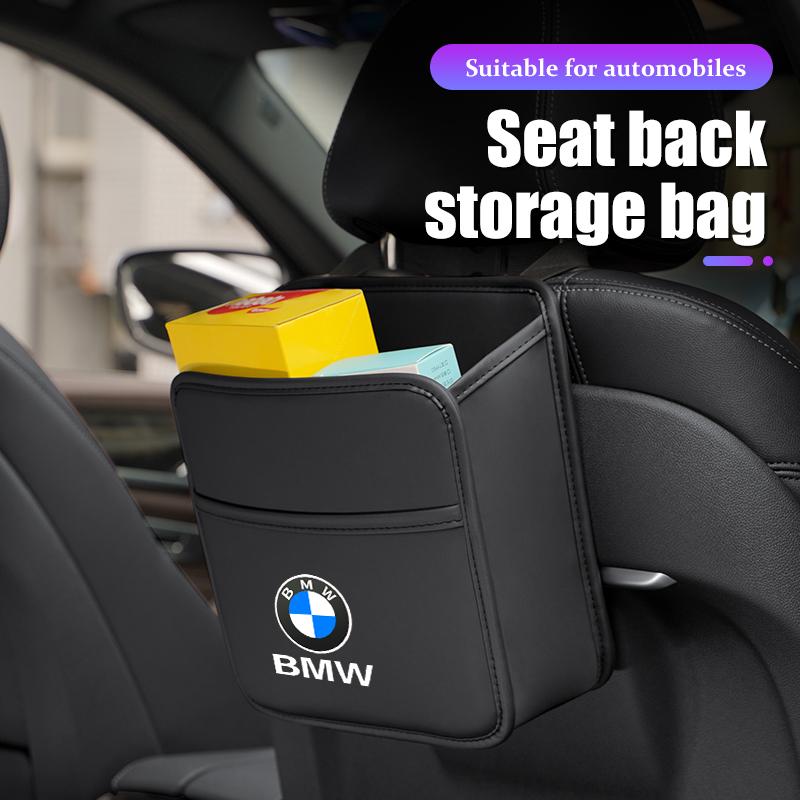 TWDG8 Car multifunctional storage box folding leather Garbage bag For BMW X1 X3 X5 X6 X7 1 3 5 7 Series E70 E87 F40 F48 G20 G30 G32 i7