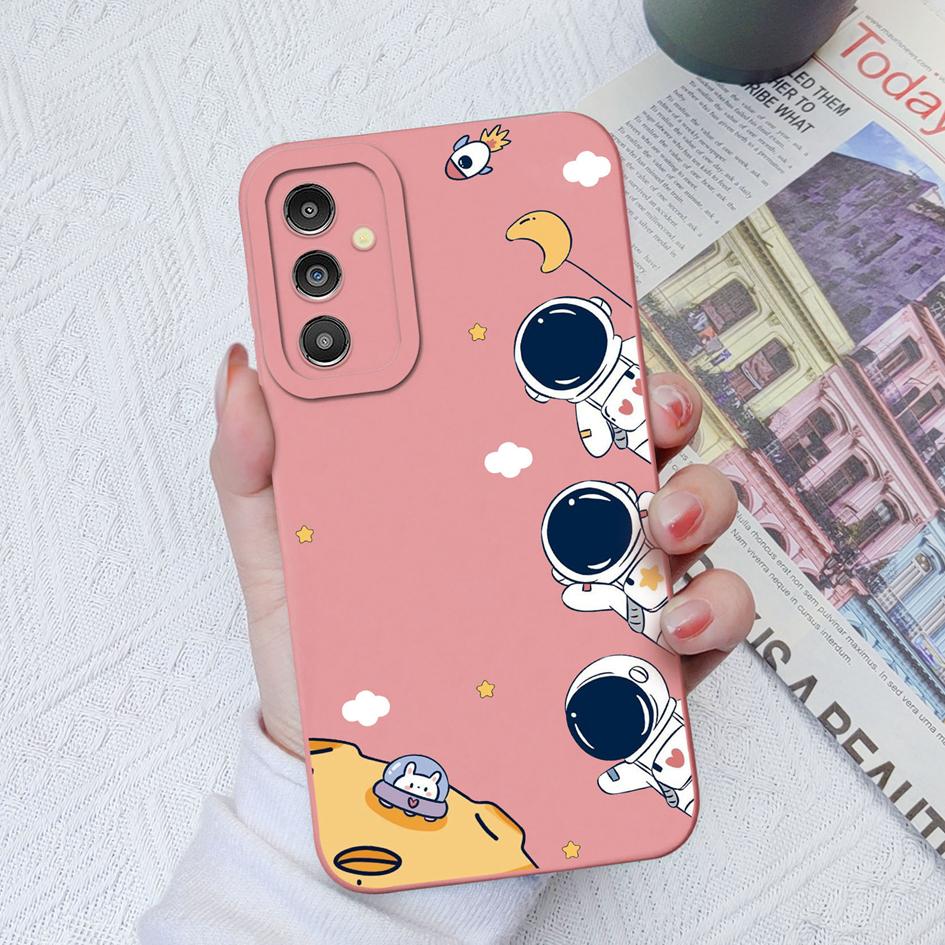 Милые чехлы с астронавтами для Samsung Galaxy A02 A03 A04 A12 A13 A14 A31 A51 A71 M54, квадратная жидкая силиконовая задняя крышка для Samsung Galaxy, бампер Fundas