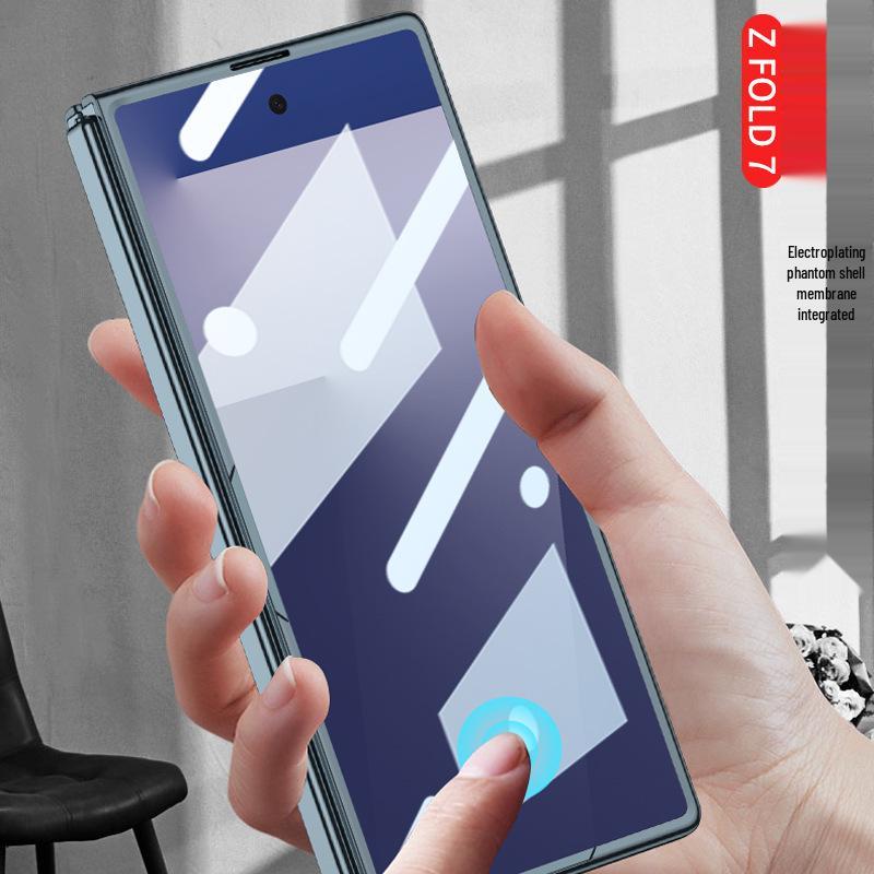 Прозрачный гальванизированный жесткий чехол Samsung Z Fold7 - Защитный складной дизайн с точной резкой