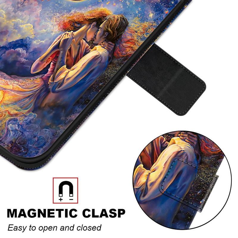 Кожаный чехол-книжка для Samsung A25 Кошелек Подставка Обложка-книга для Galaxy A15 4G 5G Магнитный Цветок Прекрасный A14 A34 A54 5G M13 4G