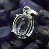 Silver Pendant White Sapphire Natural 20.45 Ct Oval Cut Loose Gemstone CERTIFIED AR-3640-Sa