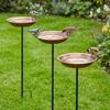 Iron Art Bird Water Drinker Retro Style Outdoor Bird Bath Metal Bird Feeder  Porch Decoration