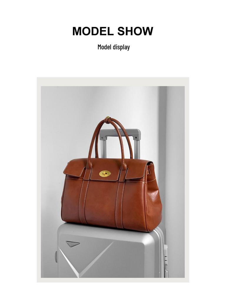 Премиальная сумка-тоут из вощеной кожи 2024: Мягкая, Вместительная, Универсальная Сумка для Поездок на Работу и Ношения через Плечо