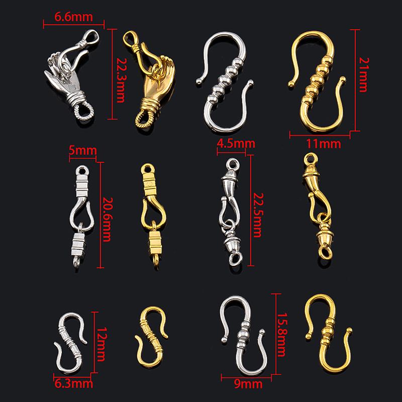 Stainless Steel Hand-Shape Toggle Connectors DIY Jewelry Making Bracelet Clasps Bulk Accessories