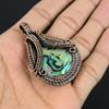 Abalone Shell Pendant, Handmade Gemstone Pendant, 999 Copper Wire Wrapped Pendant Antique Jewelry, For Engagement Gift