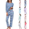 Женская модная повседневная пижама и домашняя одежда, костюм с длинными рукавами и брюками