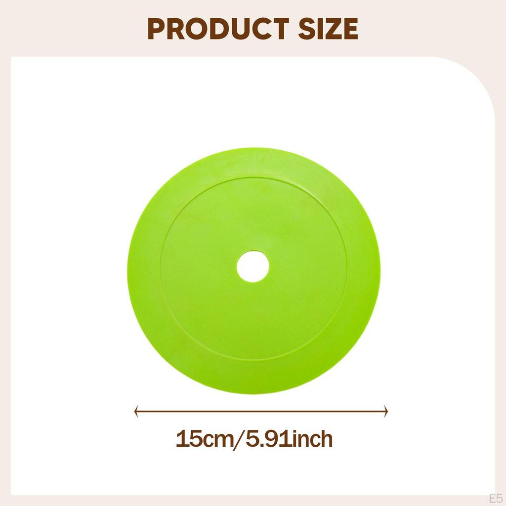 10 Non-Slip Rubber Cone Flat Markers, Discs for Soccer Field, Agility Practice And