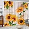 2-панельные шторы с принтом в виде бабочек-подсолнухов, легко вешать и раздвигать, идеально подходят для вашего жилого пространства, спальни, кухни, домашнего декора