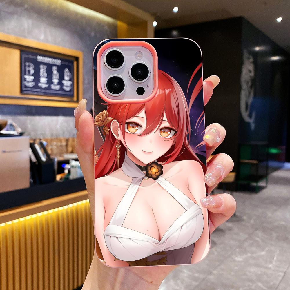 HSR Himeko Желе Двухслойный Розовый Чехол для Мобильного Телефона для iPhone 17 16 15 14 13 12 11 Air Pro Max Plus Защитный