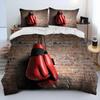 3PCS Bedding Set Red Boxing Gloves Boxer Fight Bedding Set,Duvet Cover Bed Set Quilt Cover Pillowcase,King Queen Size Adult