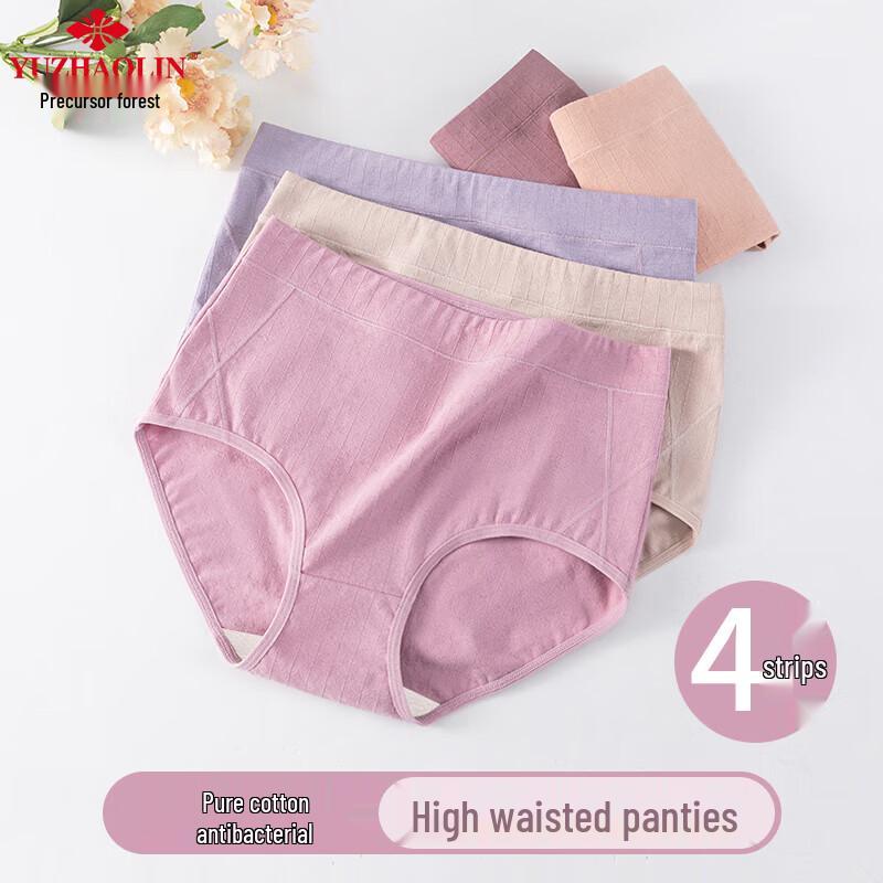 Yuzhaolin Plus Size Women's High Waist Seamless Cotton Underwear