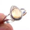 Natural Citrine Gemstone Handmade 925 Solid Sterling Silver Ring Size 9 Y8l18