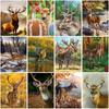 5D DIY Full Round Drill Diamond Painting Deer Animal Diamond Embroidery Cross Stitch Kit Mosaic Resin Gift Wall Art Home Decor