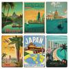 Tin Sign Landscape Paris Havana Tokyo Sydney Malibu Los Angeles Chicago City Metal Vintage Plaque Retro Decorative Plate Decor