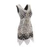 High-end Explosive Sequin Hand-woven Dress Retro Sequin Dress Physical Picture