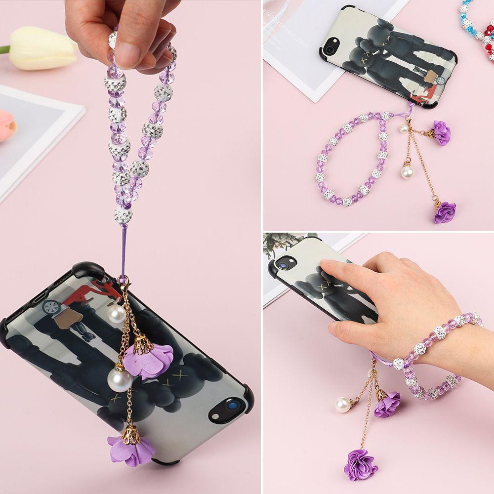 Ремешок Шнурок Подвеска-цветок Брелок Веревка на запястье Шнурок против потери Шнурок для мобильного телефона