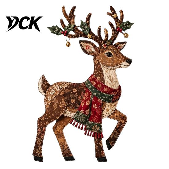 Textured Fabric Ornament Making Kits Christmas Patchwork DIY Kit, Santa Snowman Tree Vintage Projects Holiday Sewing Craft Kit for Adults,