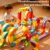 51/81/118Pcs/Set Magnetic Track Train Toy Kit Kids DIY Rail Building Gravity-Defying Electric Train Toy Toddlers Track Car Educational STEM