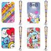 LINE FRIENDS BT21 Kpop Аниме Мультфильм Шнурок Брелок с Держателем для Карт из АБС-пластика для Карточек на Питание, Транспортных Карт и ID-Карт