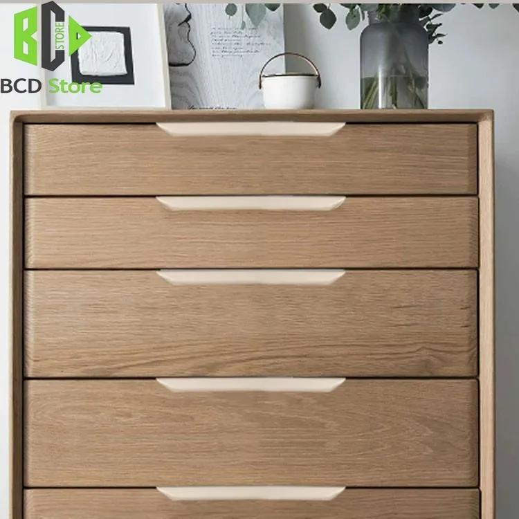 Minimalist Kitchen Cabinet Pulls Invisible Edge Banding Wardrobe Khaki Beige Arc Drawer Handles for Furniture Hardware