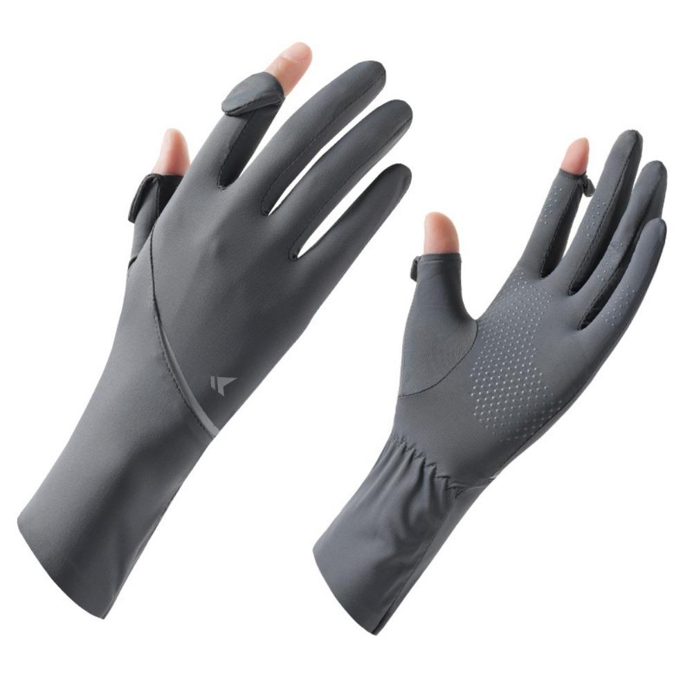 Anti-UV Sunscreen Gloves Touch Screen Driving Mittens New Ice Silk Gloves Women Men