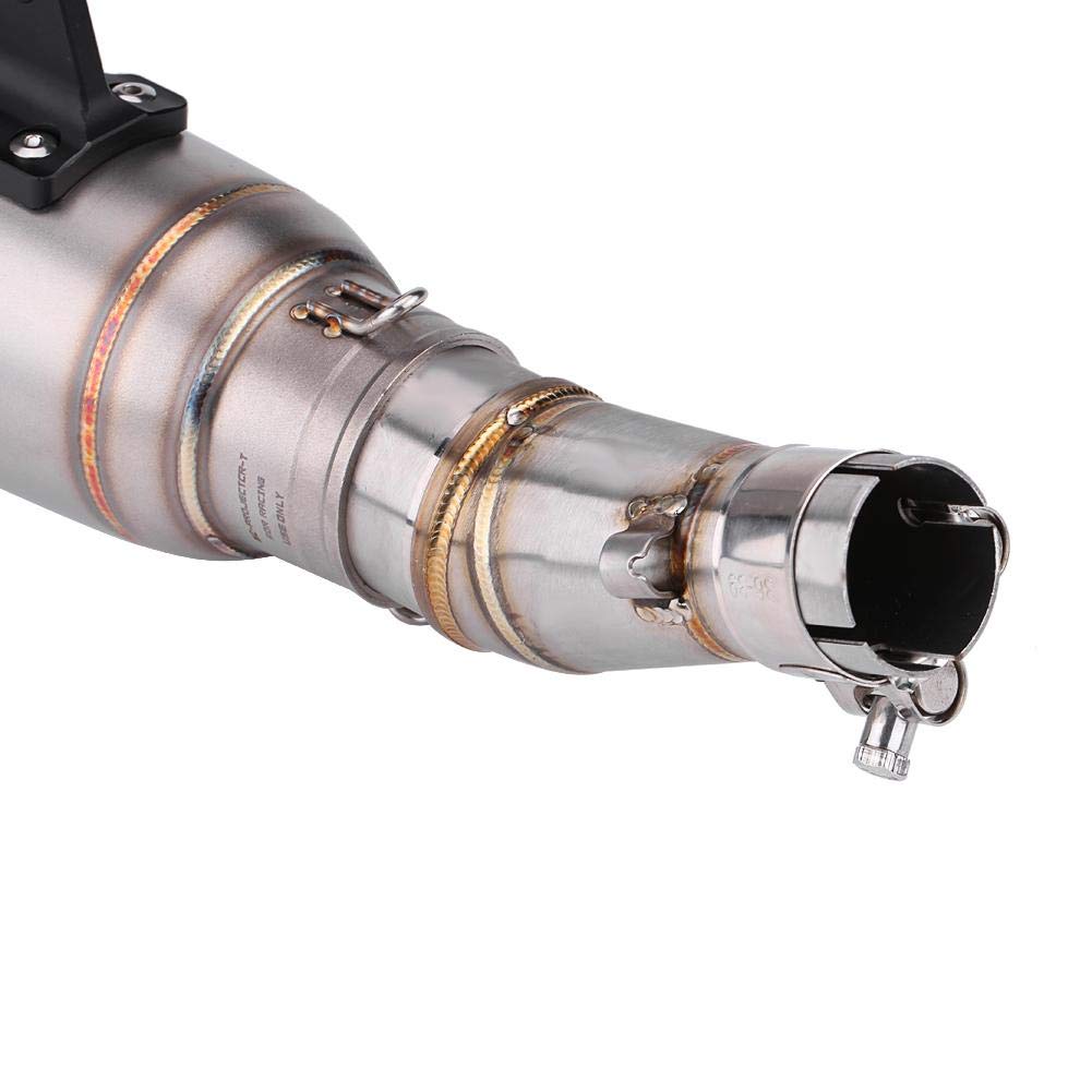 Qiilu 51мм Выпускная средняя труба Выпускная труба Средняя секция Нержавеющая сталь для Kawasaki Z250 Ninja 250 13-16