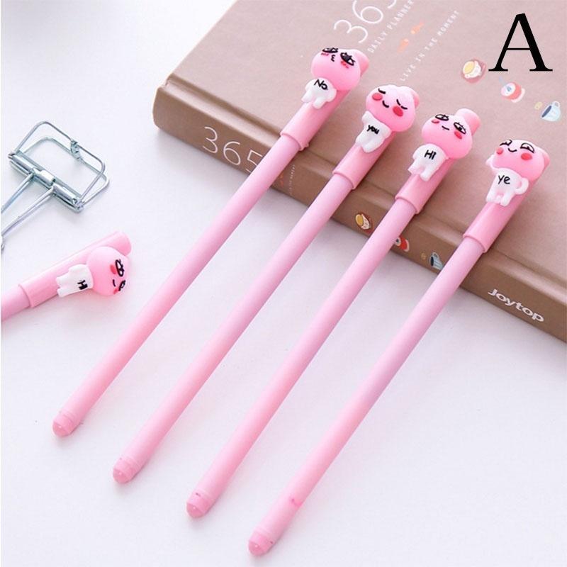 4 шт./набор милых мультяшных ручек Kawaii канцелярские принадлежности Creatie Gift School Supplies 0.5mm