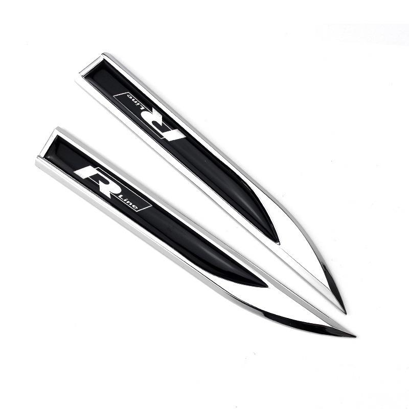 Металлическая эмблема-наклейка на переднее крыло Volkswagen Sagitar Jetta