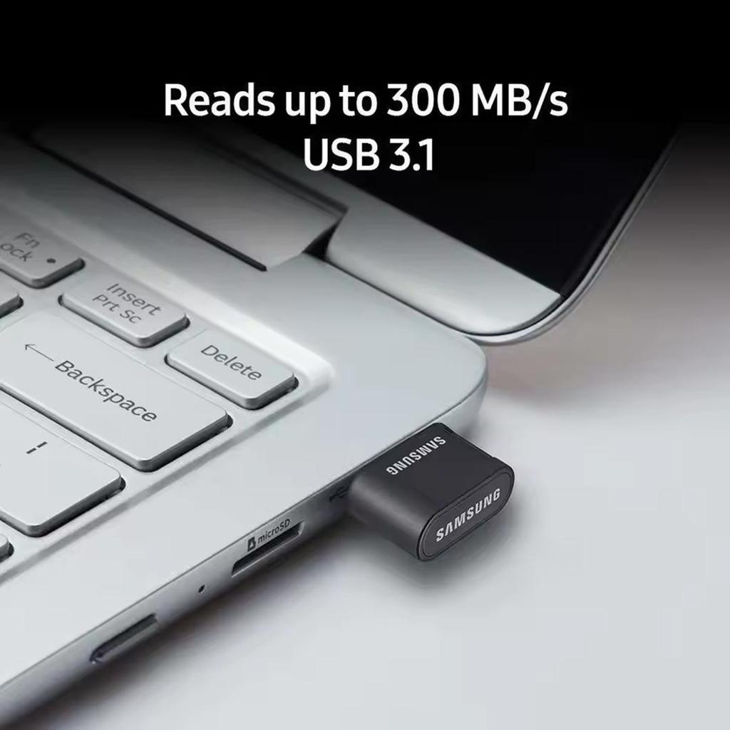 Samsung 128 ГБ Мини Флешка U Диск USB 3.1 Флешка FIT Plus 256 ГБ Флешка 64 ГБ 512 ГБ Металлическая USB 3.2 400 МБ/с Высокоскоростное Запоминающее Устройство