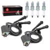 Ignition Coil Pack & Spark Plug + Cap For 1988-2007 Honda Shadow VLX 600 VT600 30510-MM8-003