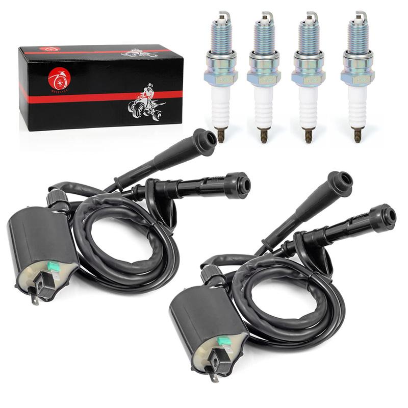 Ignition Coil Pack & Spark Plug + Cap For 1988-2007 Honda Shadow VLX 600 VT600 30510-MM8-003