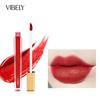VIBELY Clear Glass Small Tube Velvet Matte Lip Glaze Matte Non-Stick Fine Glitter Pearlescent Lip Glaze
