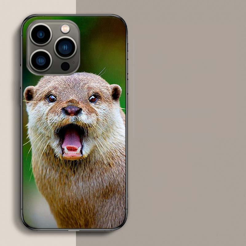 Lovely Otter Who Loves Clean Food Phone Case For Apple Iphone 16E 16 17 Pro Max Air 15 Pro 14 Plus 12 13 Mini Cover Cute