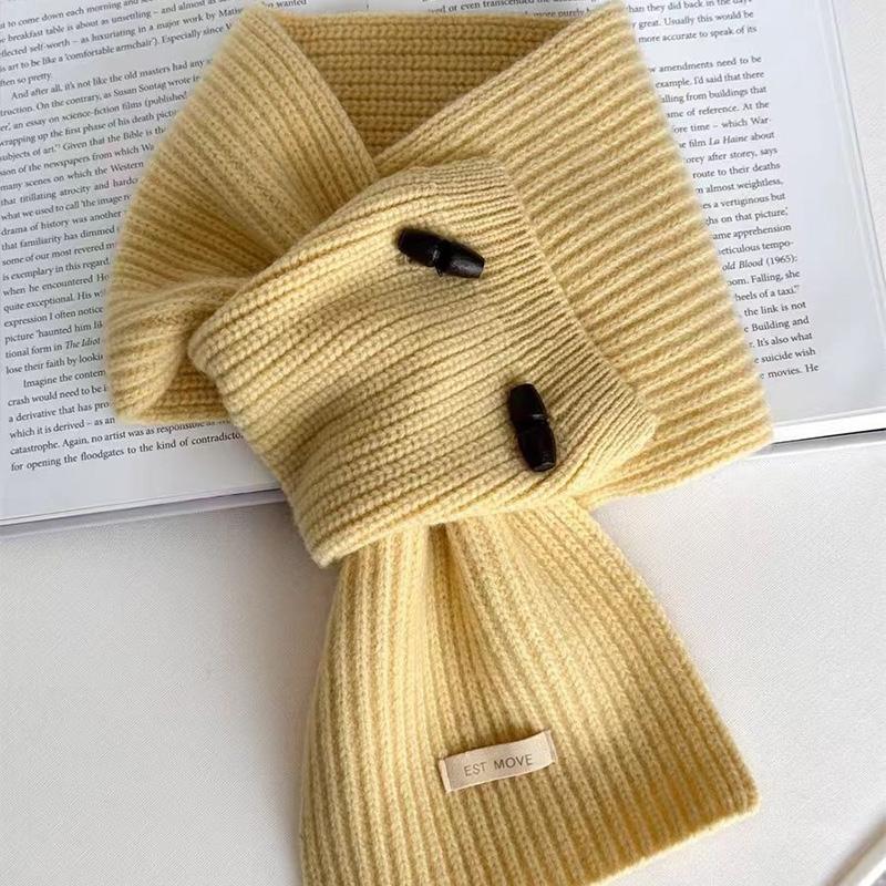 1 шт. Пряжа Корейская версия Ложный воротник Зимний вязаный Многофункциональный шарф Поддержка шеи Пуговица