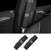 Infiniti Seat Belt Compatible with and V37 Interior Seat Belt PU Set of 2 Covers, CX36, Skyline, Cars, Emblems, Shoulders, Leather, 23cm, (Black,