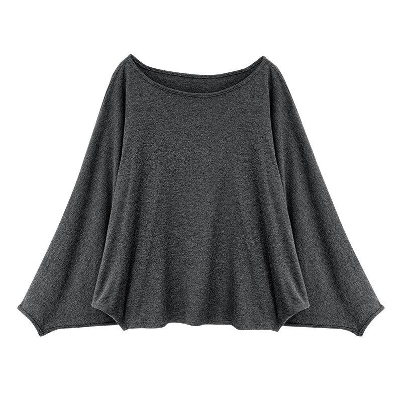 Petite Asymmetrical Off-Shoulder Batwing Sleeve Cropped Top for Women - Spring 2026 Arrival