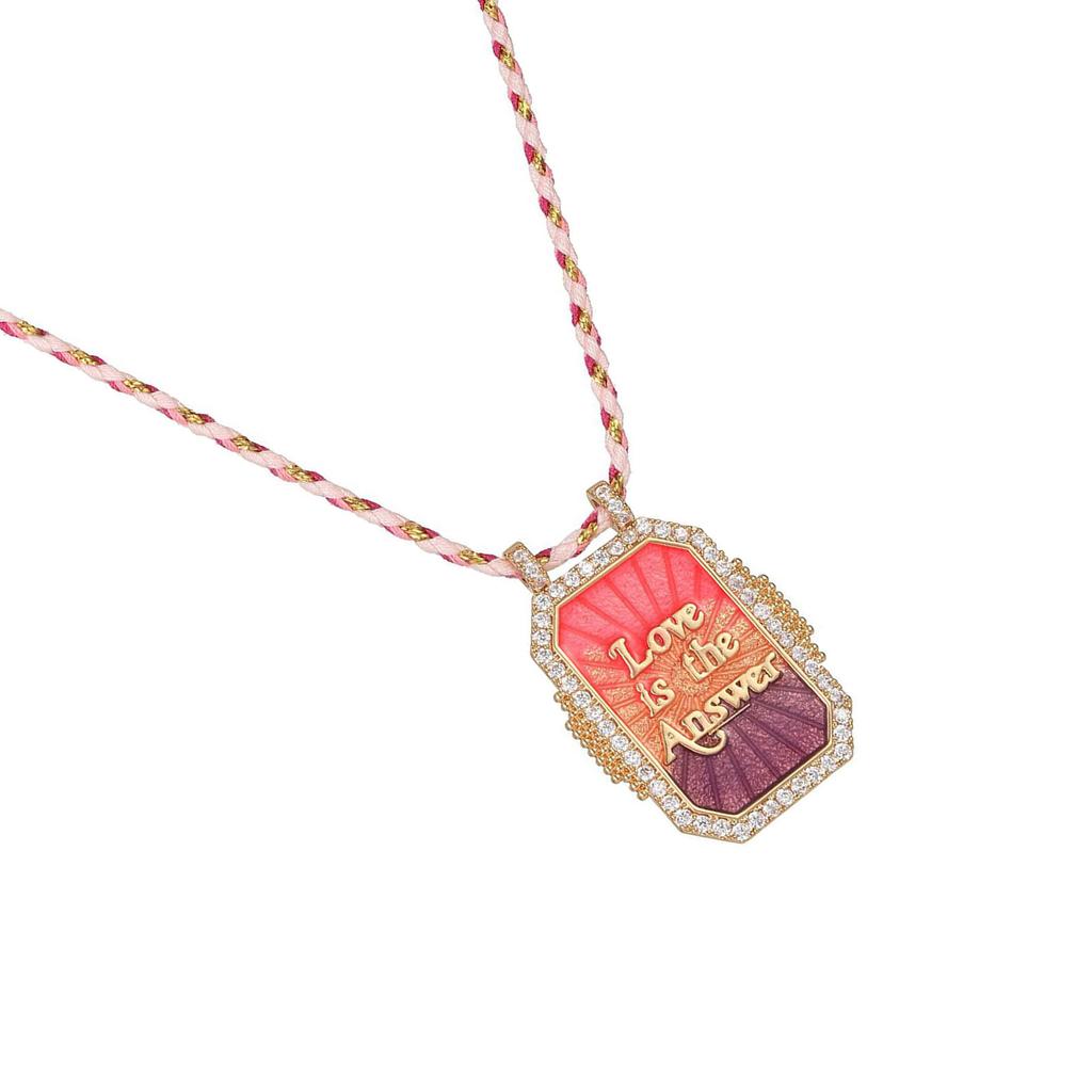 Стильное ожерелье из хлопковой веревки Художественное ожерелье-чокер из хлопковой веревки с подвеской в виде перца от сглаза для женщин