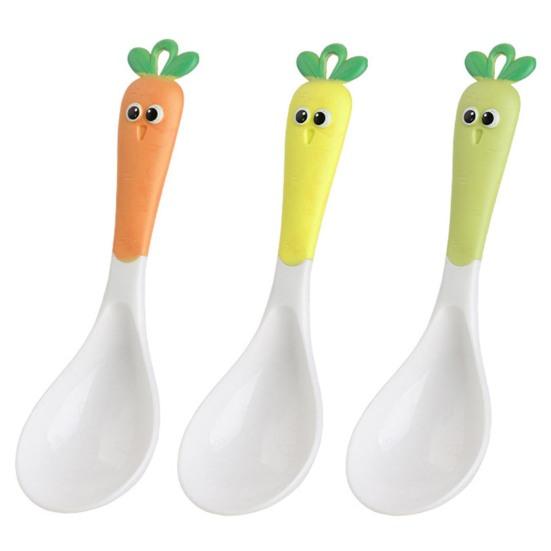 Rice Spoon Non-stick Heat Resistant Long Handle Cartoon Carrot Pattern Rice Spatula Kitchen Accessories